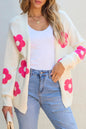 Floral Open Front Cardigan