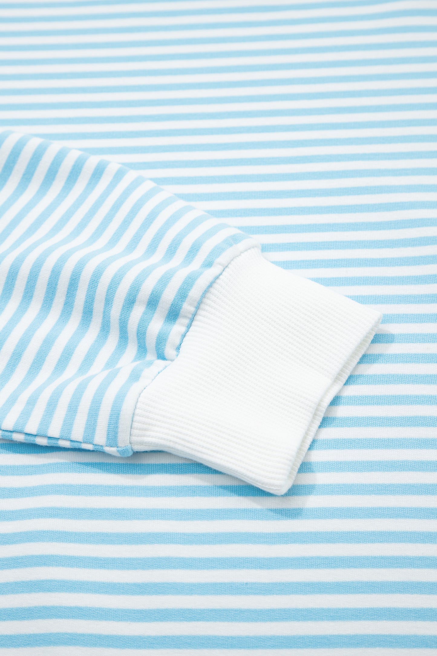 Stripe Oversized Mock Neck Sweatshirt & Shorts Set