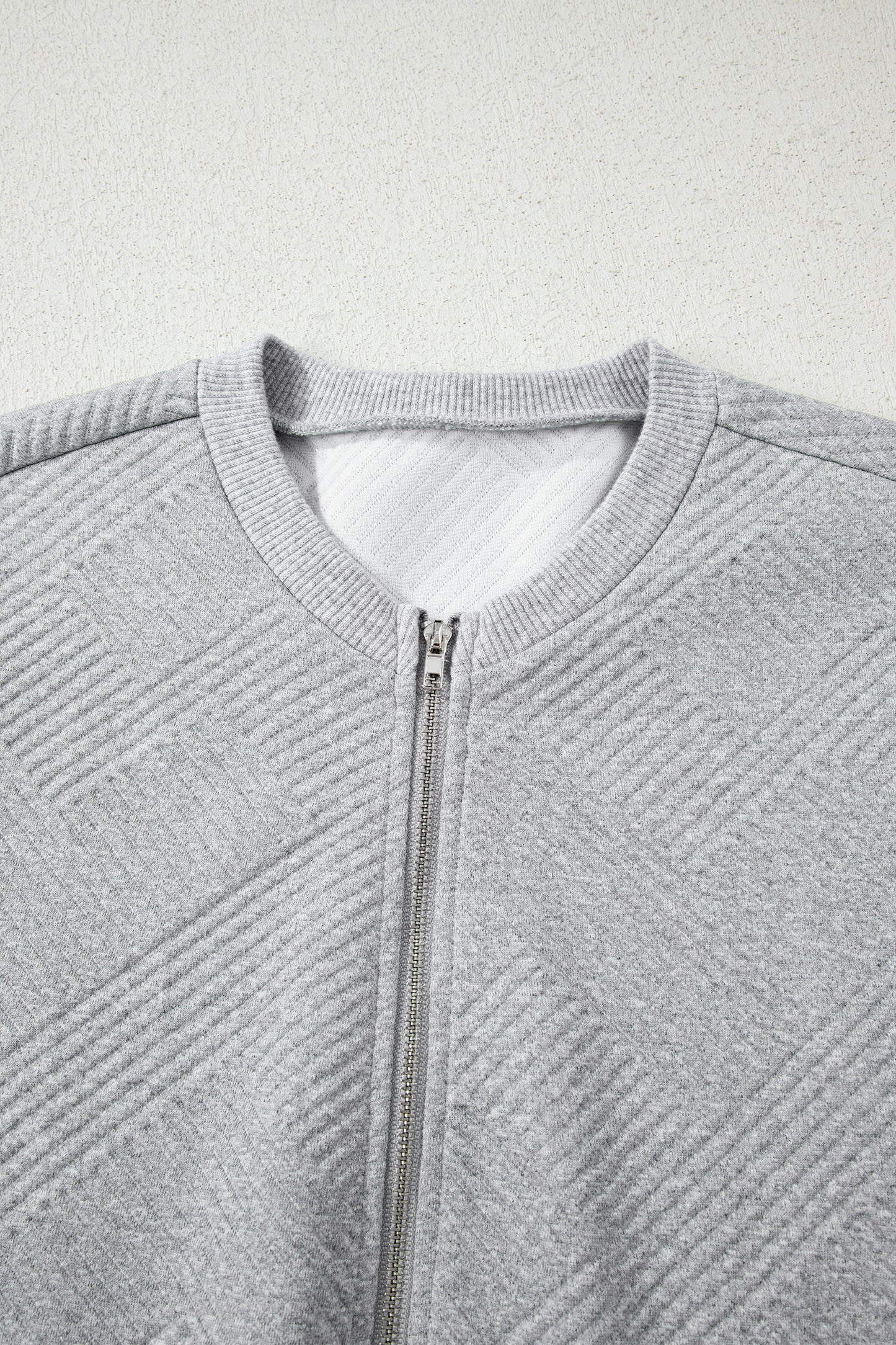 Textured Half-Zip Long Sleeve Sweatshirt