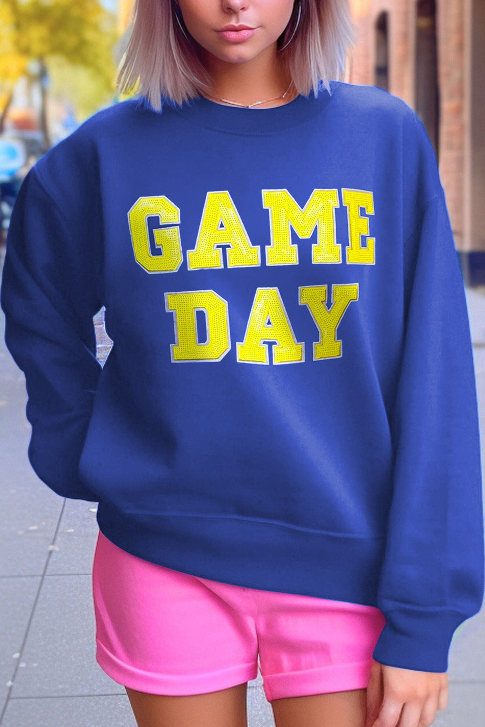 Game Day Crewneck Pullover Sweatshirt