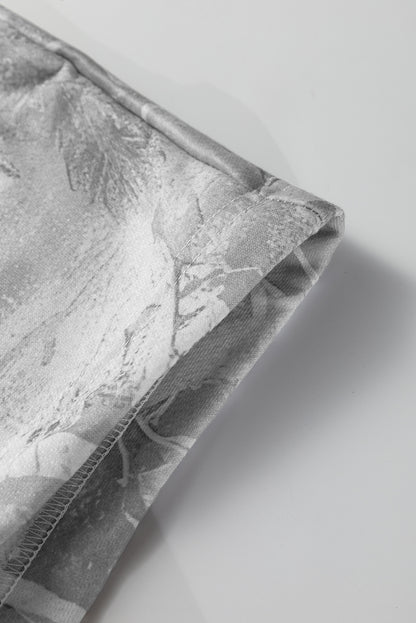 Camo Kangaroo Pocket Drop Shoulder Hoodie