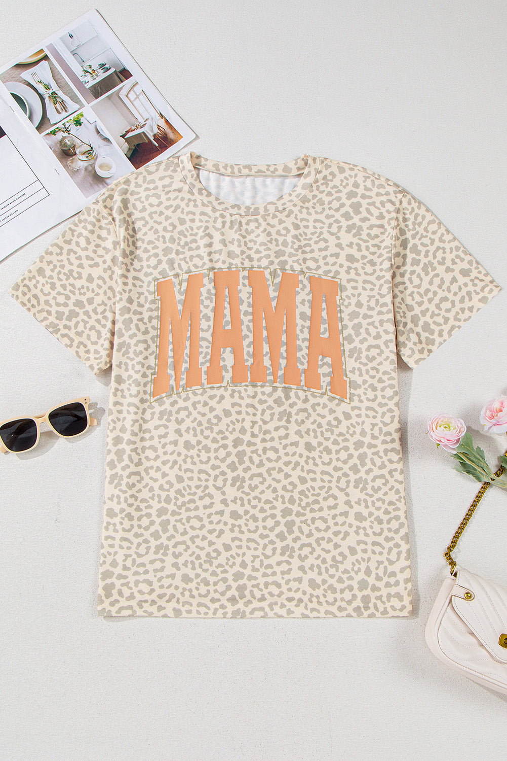 Leopard MAMA Short Sleeve Graphic Tee