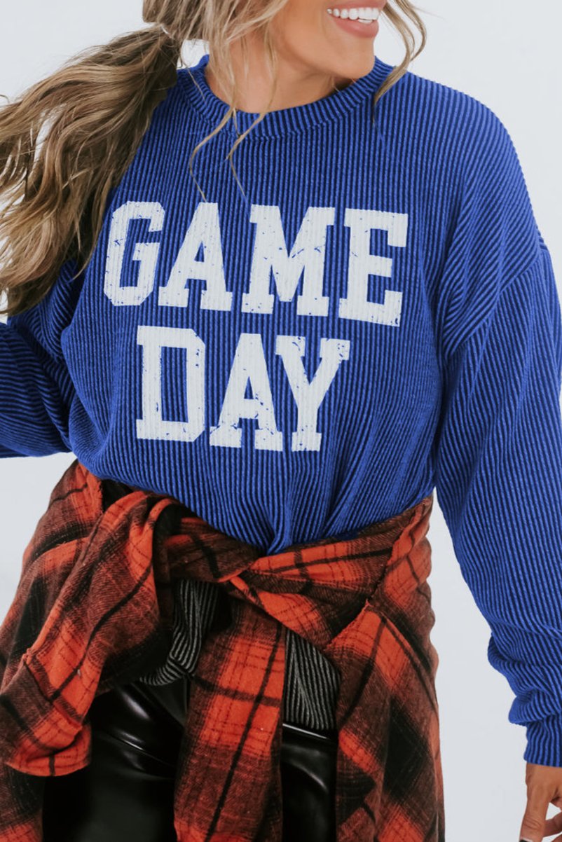 GAME DAY Long Sleeve Crewneck Top