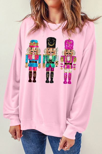 Christmas Nutcracker Drop Shoulder Sweatshirt