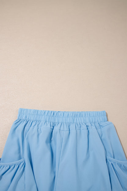 Solid Ribbed Tank & Wide Leg Shorts Set