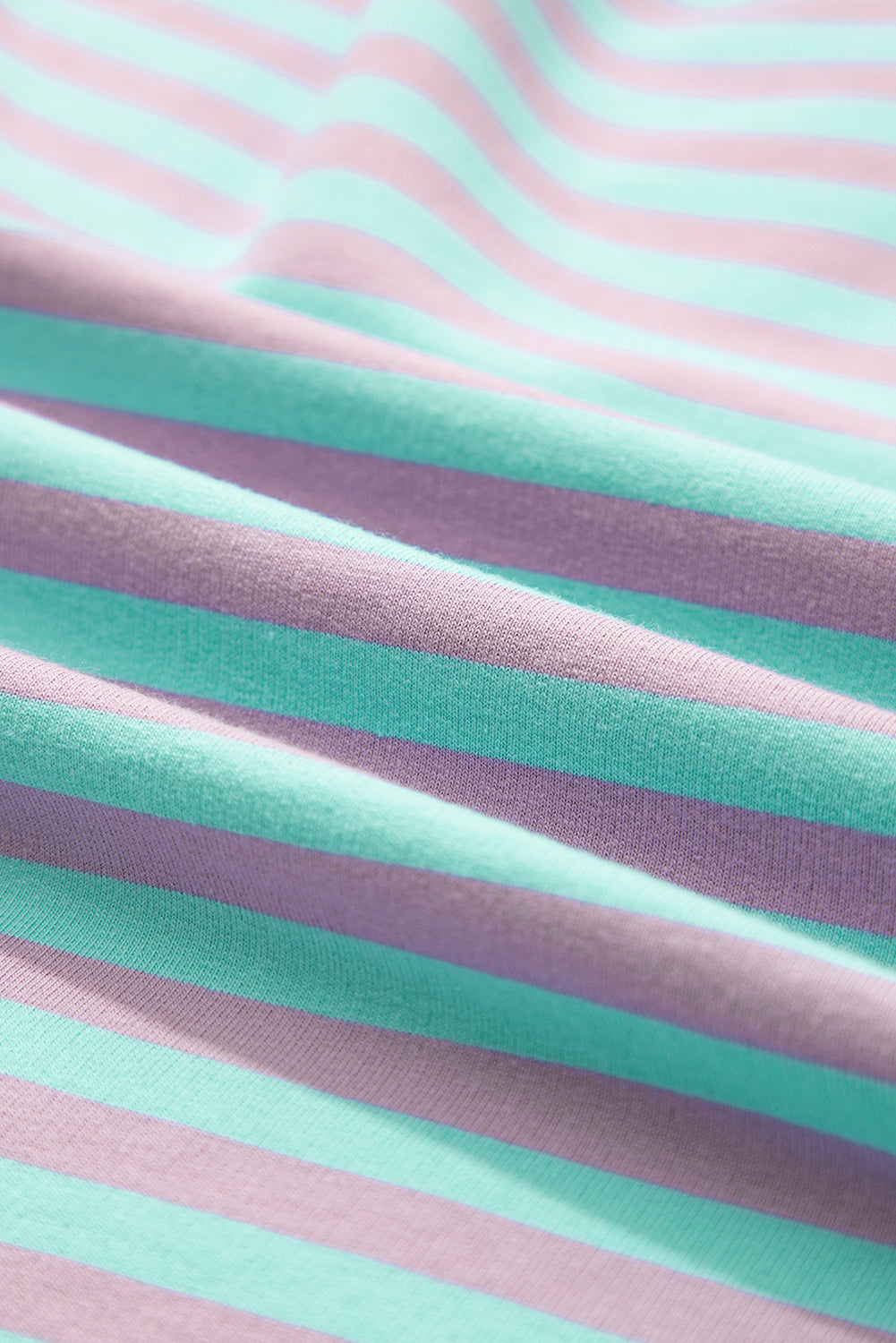 Stripe Reverse Seam Contrast Trim Sweatshirt