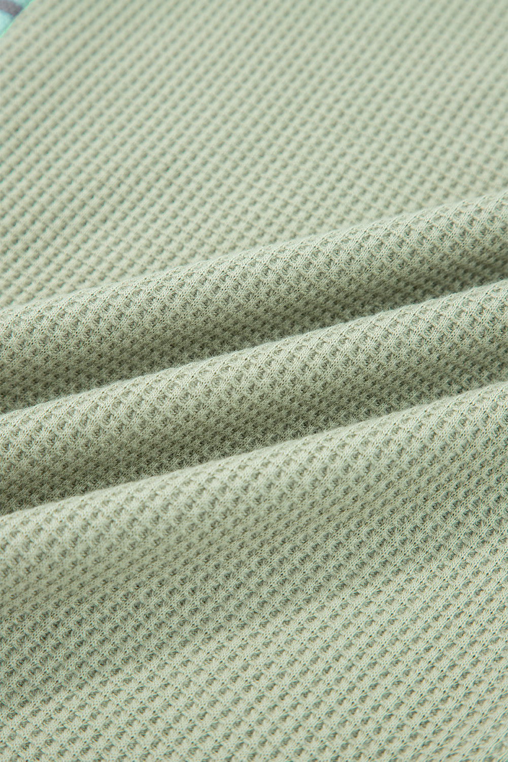 Stripe Patchwork Waffle Knit V-Neck Pullover