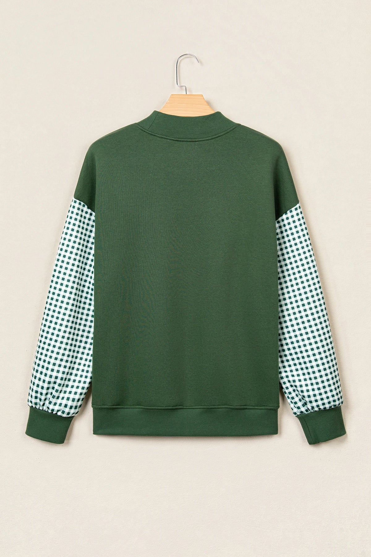 JOLLY & SPOOKY Gingham Patchwork Oversized Sweatshirt