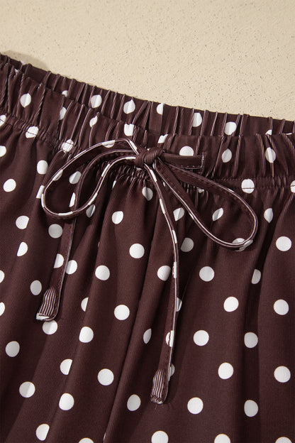 Polka Dot Halter Tank & Elastic Shorts Set