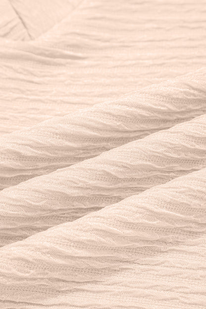 Solid Textured T-Shirt and Shorts Set