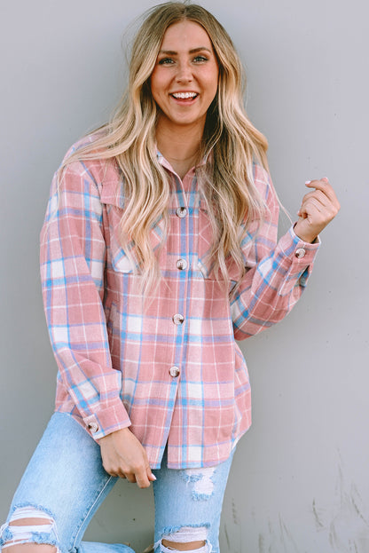 Plaid Flannel Flap Pocket Shacket