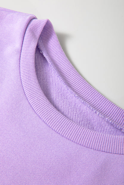 Solid Sequin Patchwork Long Sleeve Top