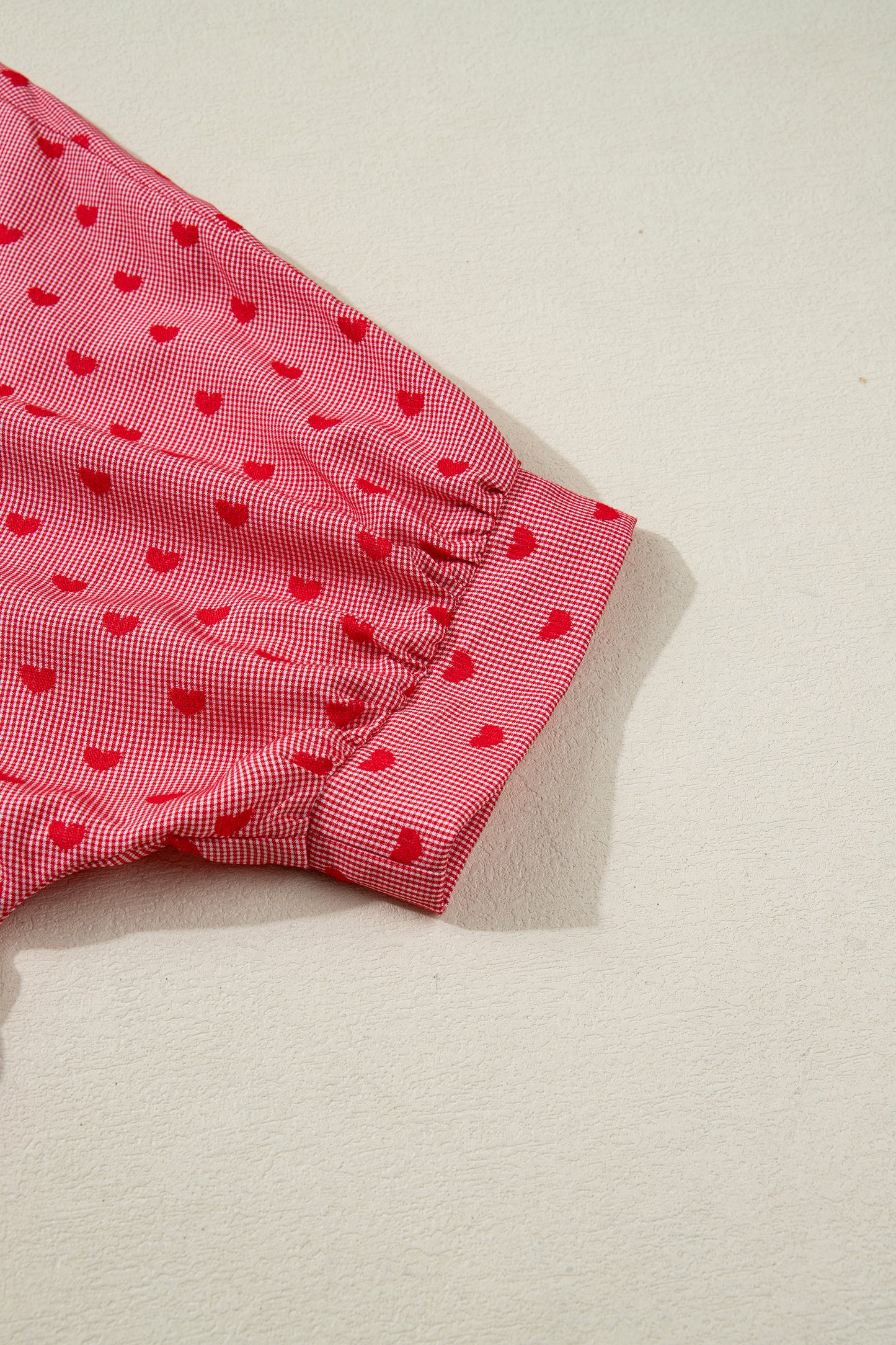 Valentine Heart Short Sleeve Buttoned Shirt