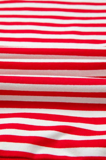 Stripe Reverse Seam Drop Shoulder Top