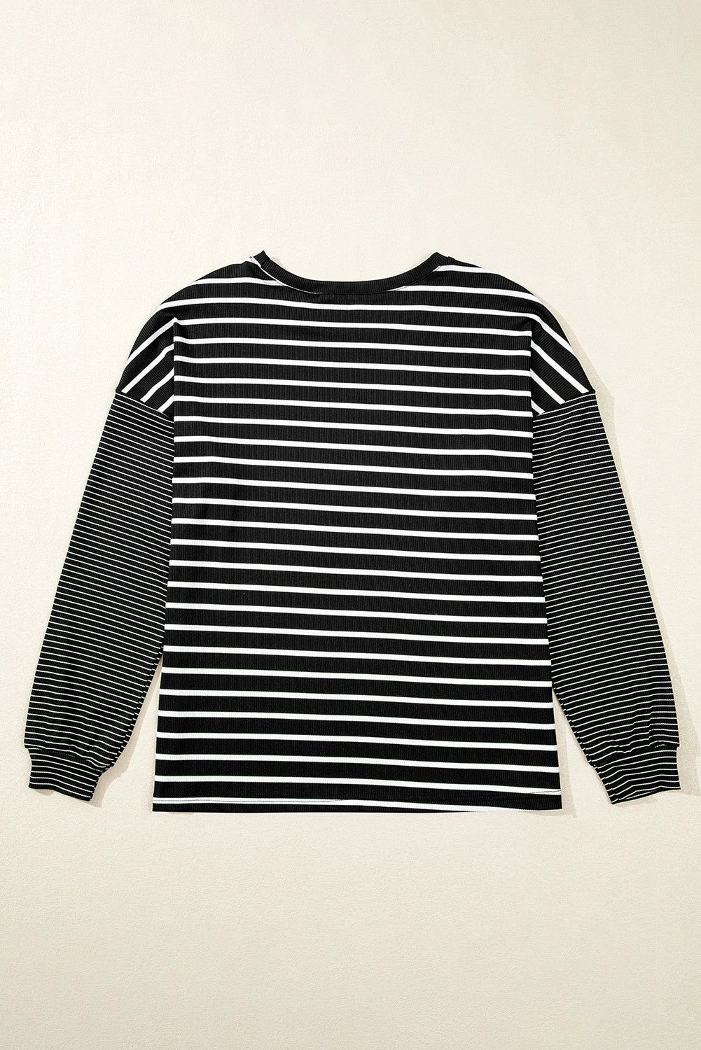 Stripe Patchwork Long Sleeve Tee