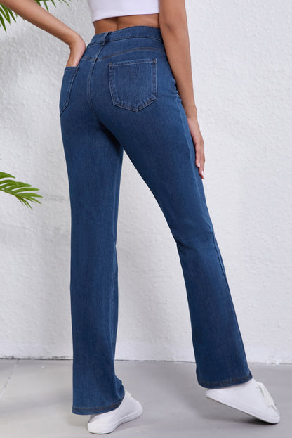 Mid Rise Bootcut Knit Jeans