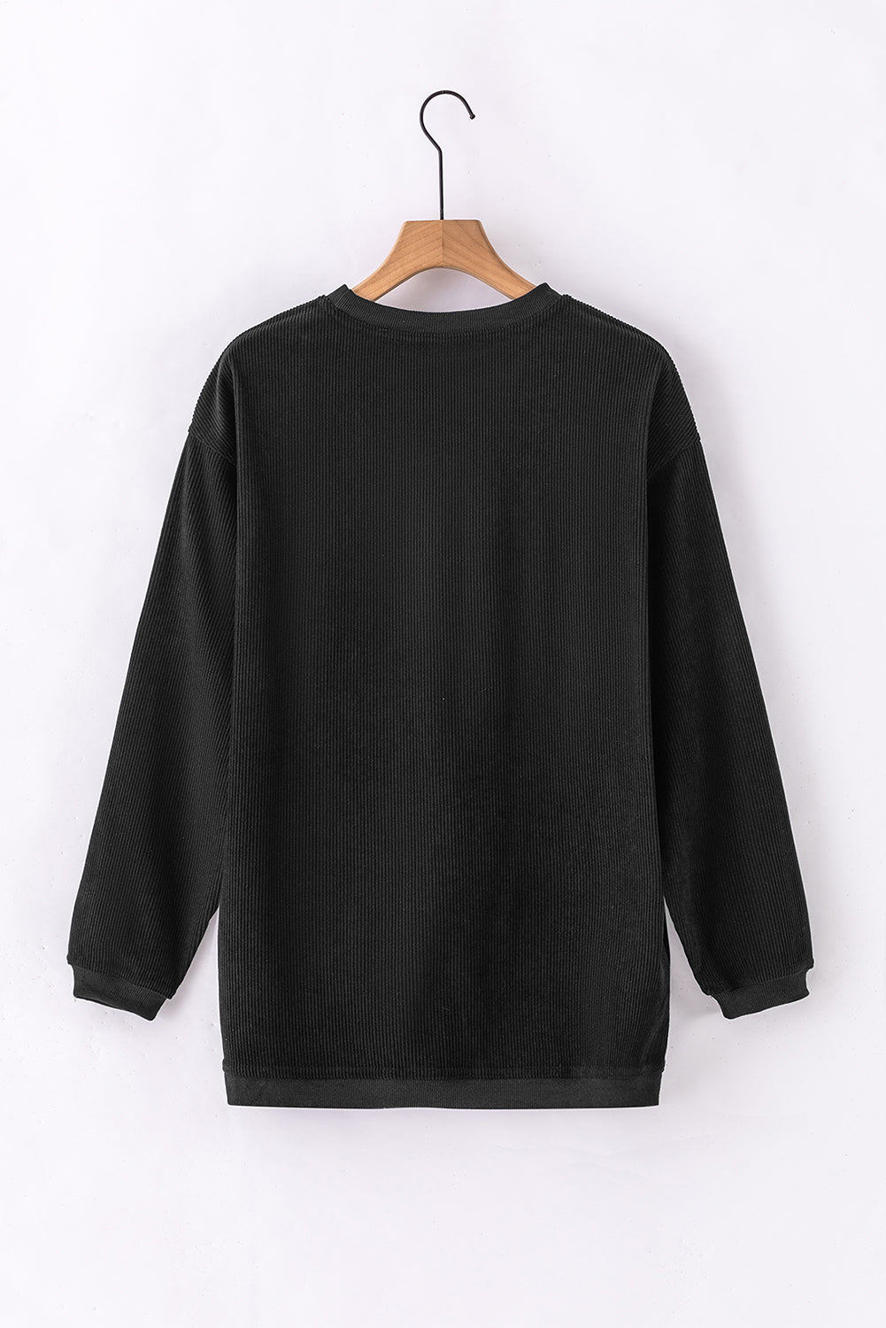 Ribbed Long Sleeve Oversized Sweatshirt