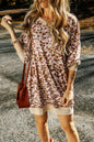 Leopard Long Sleeve Dress w/Pockets