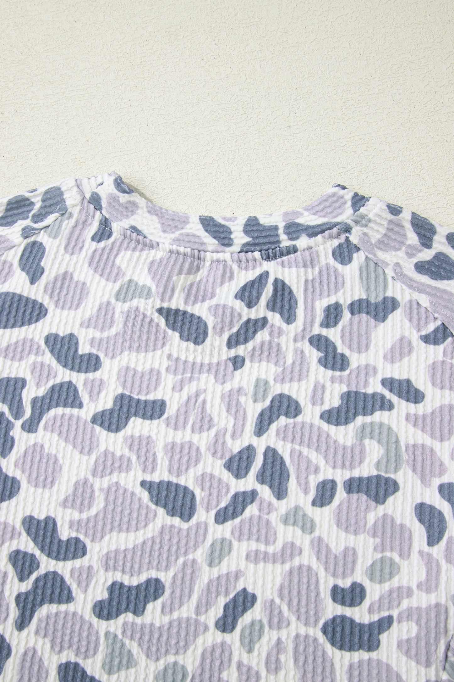 Camo Corded Knit Tee & Drawstring Pants Set