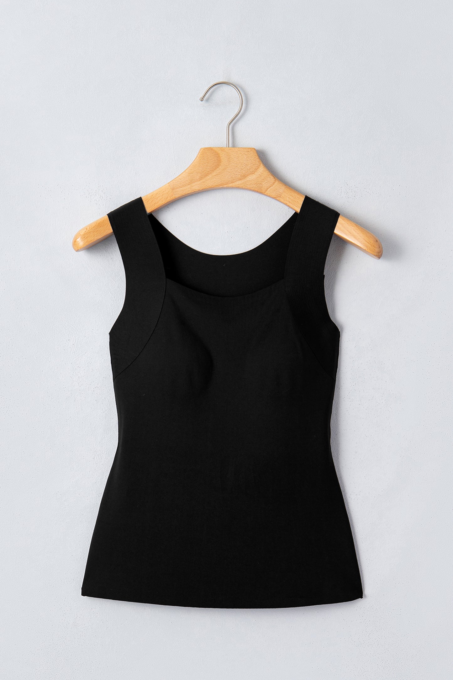 Solid Wide Strap Athleisure Tank Top