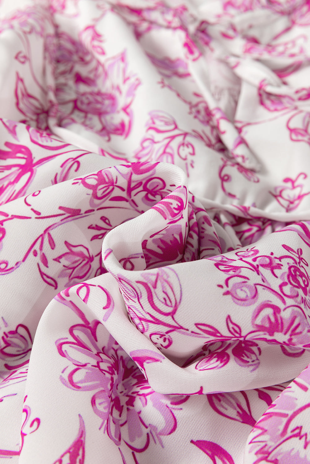 Floral Ruffle Sleeve V-Neck Blouse