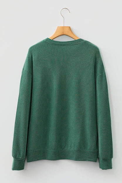 Christmas MERRY/JOLLY Letter Print Long Sleeve Top