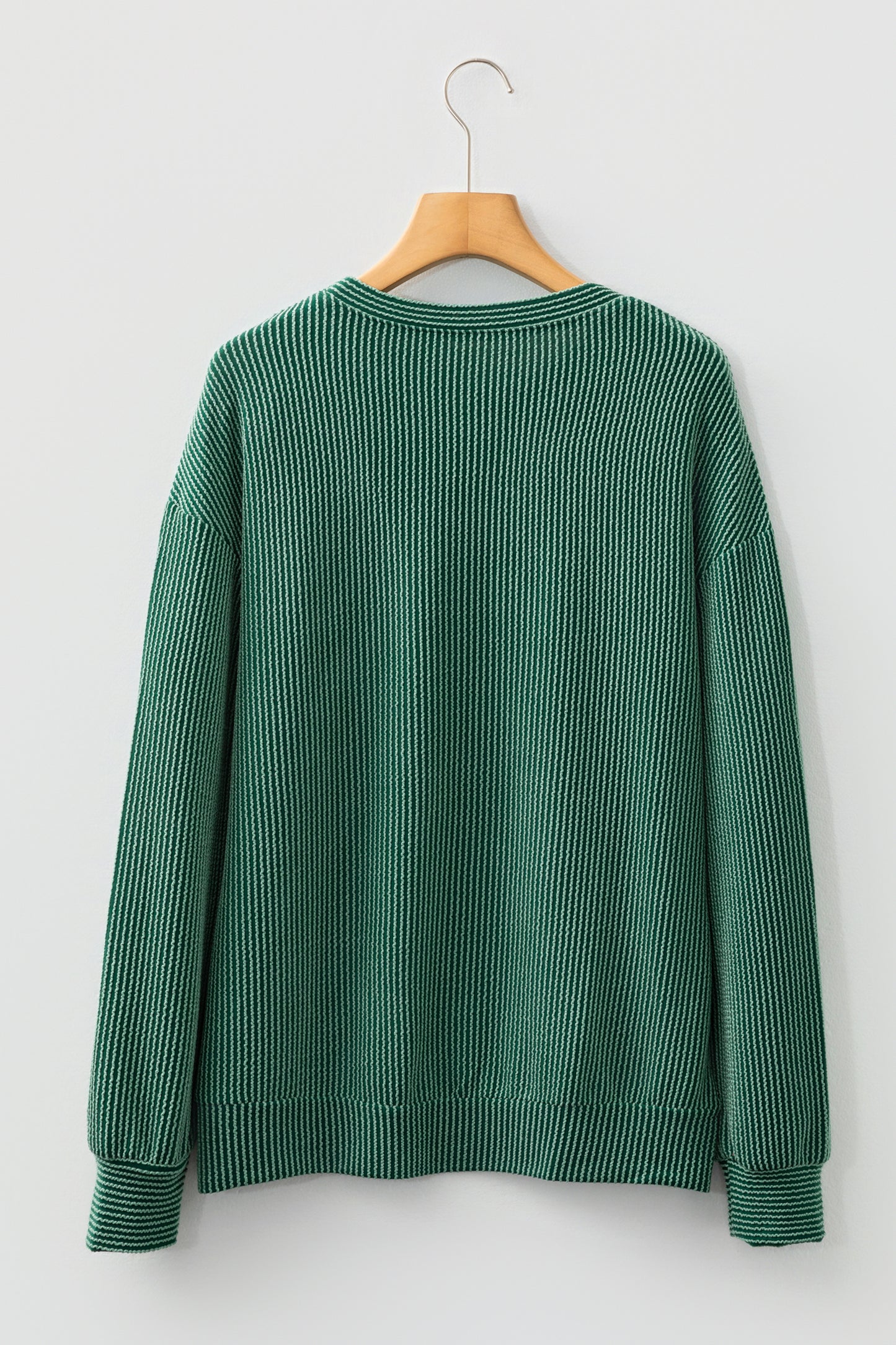 Christmas Merry Corded Knit Long Sleeve Top