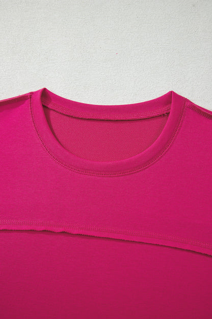 Solid Drop Shoulder Boxy Tee & Barrel Pants Set