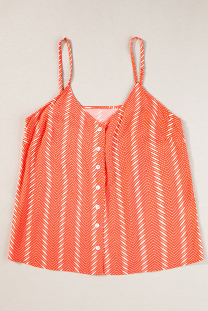 Chevron Stripe V-Neck Cami Top