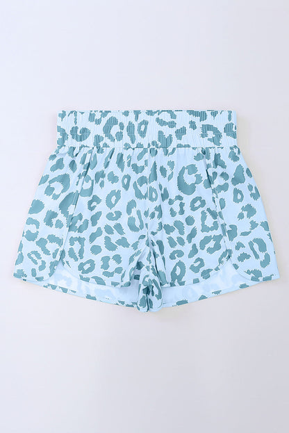 Leopard High Waist Athletic Shorts