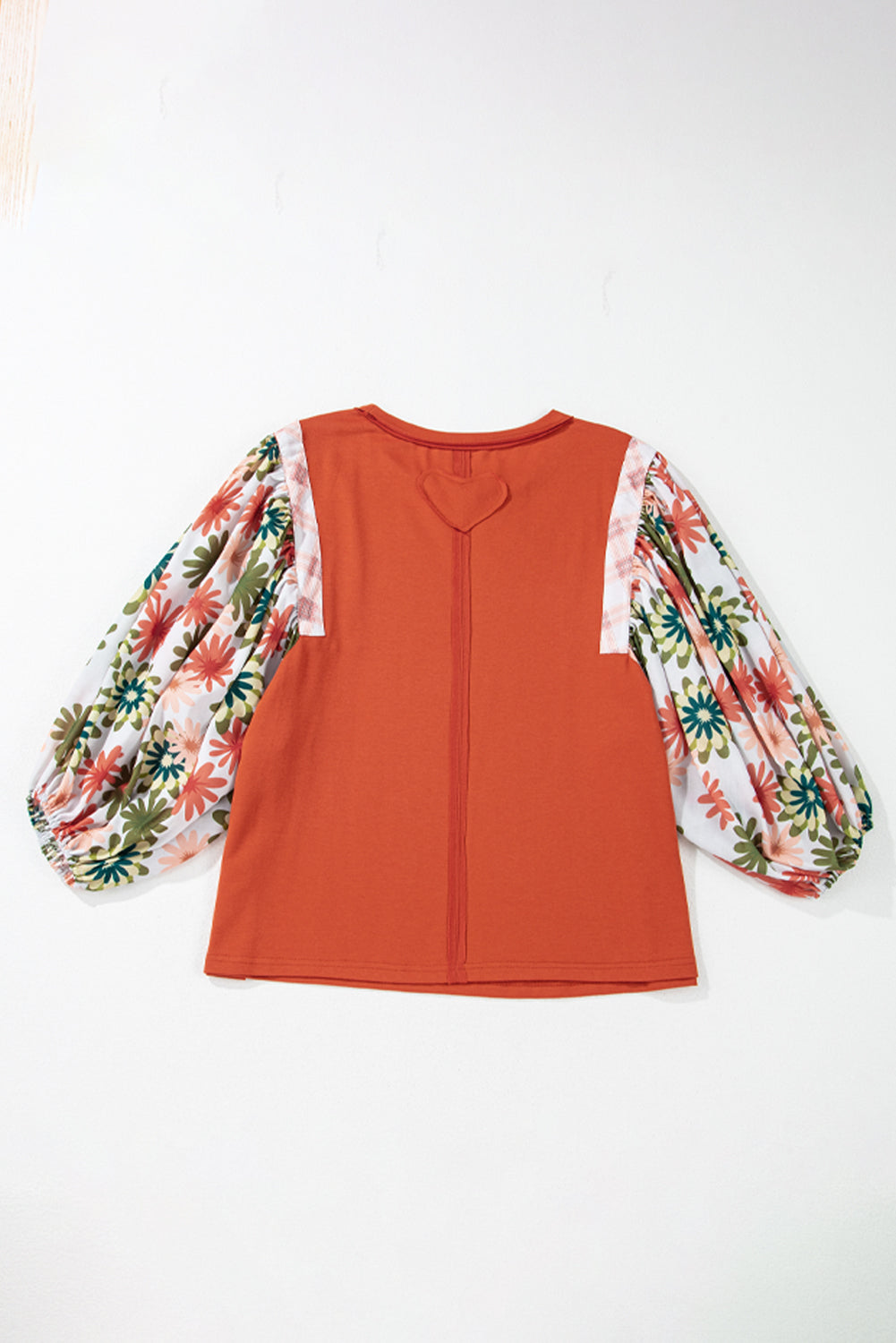 Floral Patchwork Puff Sleeve Blouse