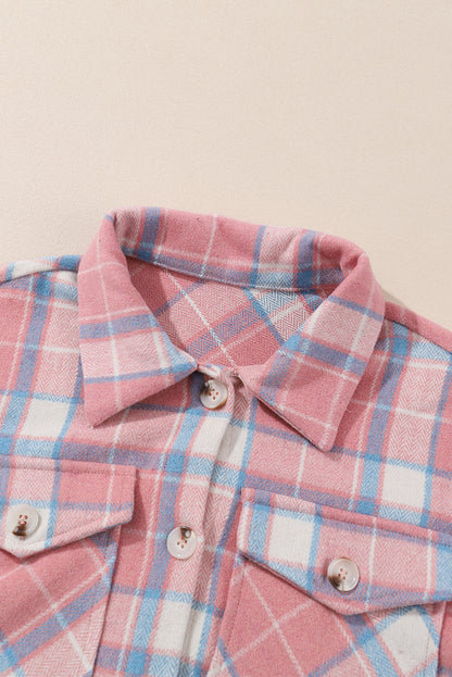 Plaid Flannel Flap Pocket Shacket