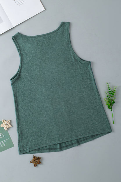 Ruched V-Neck Tank Top