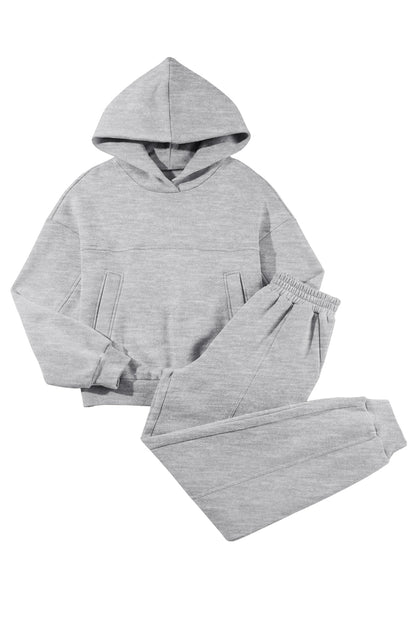 Solid Hoodie and Joggers Set