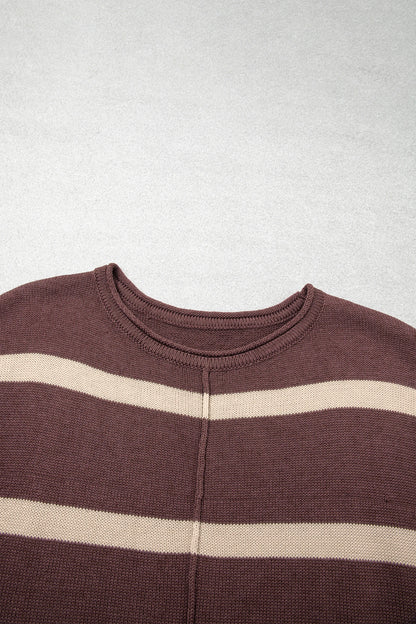 Western Stripe Short Sleeve Knit Top