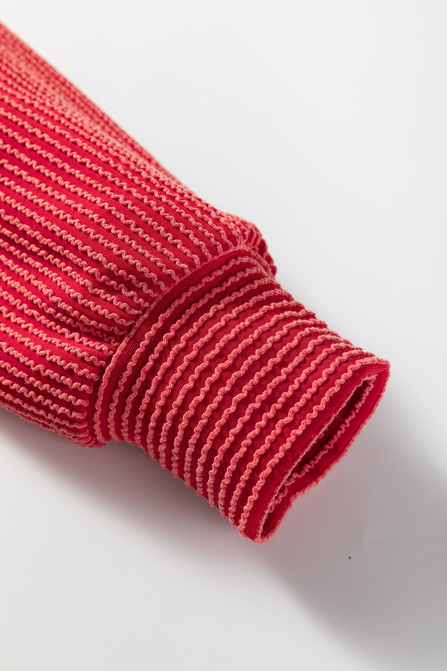 Christmas Merry Corded Knit Long Sleeve Top