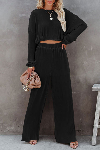 Corded Pullover and Pants Set