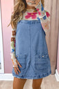 Denim Adjustable Straps Overall Dress