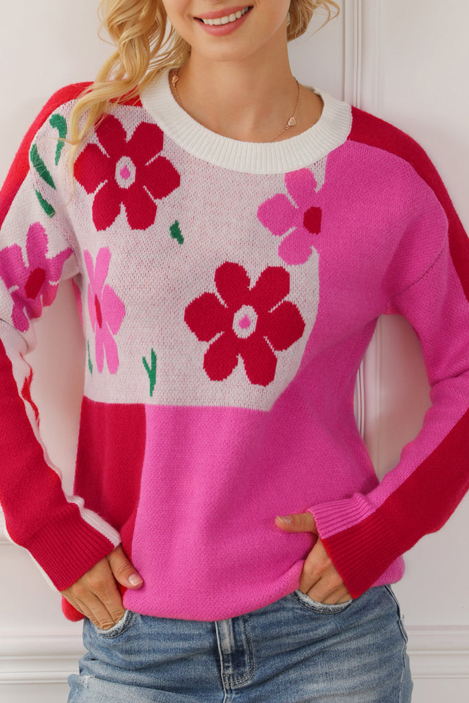 Blossoming Dreams Sweater Cardigan With Flower Buttons (Light Mauve) ·  NanaMacs