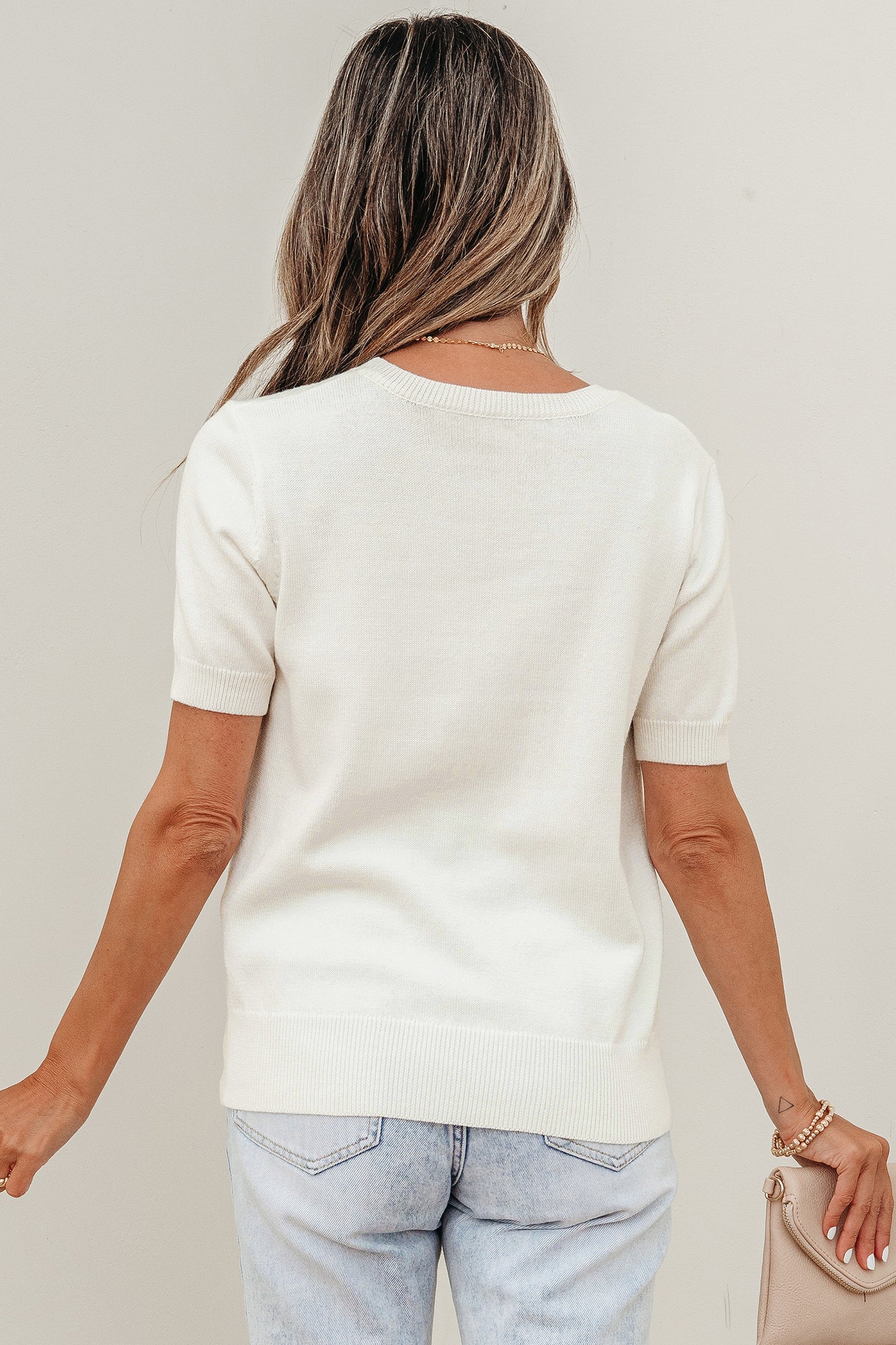 Western Horse Head Short Sleeve Sweater