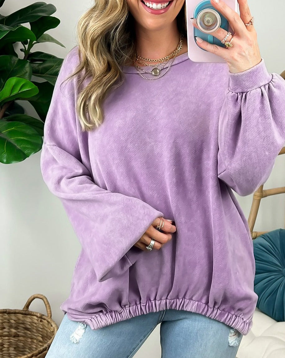 Mineral Wash Drop Shoulder Sweatshirt