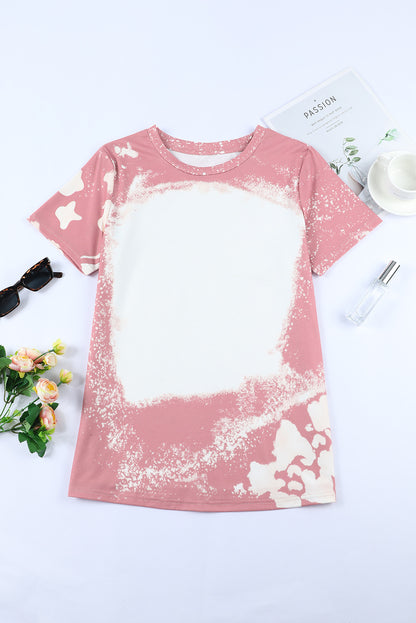 Tie Dye Bleached Short Sleeve T-Shirt