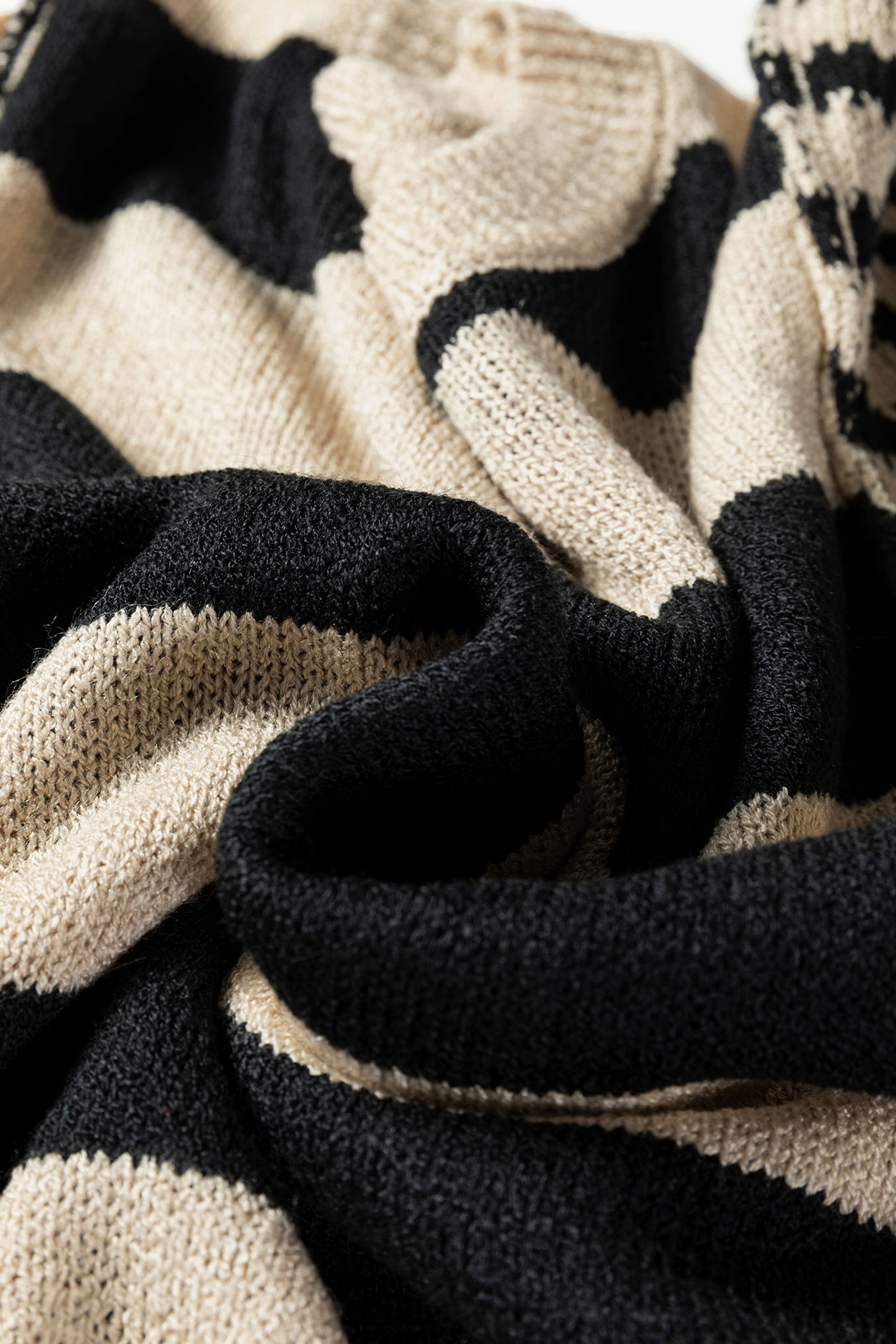 Stripe Patchwork Drop Shoulder Sleeve Sweater