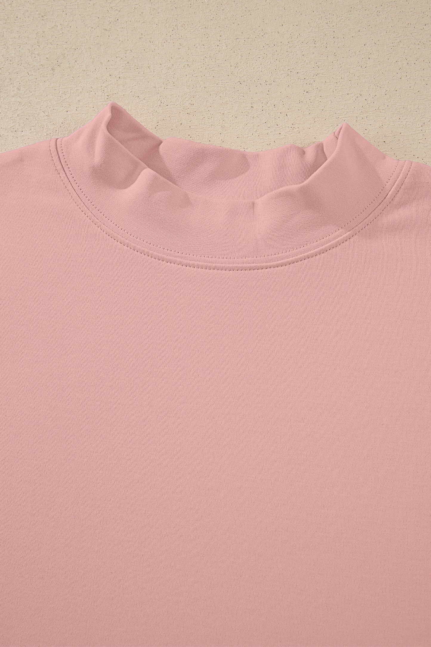 Solid High Neck Oversize Tee