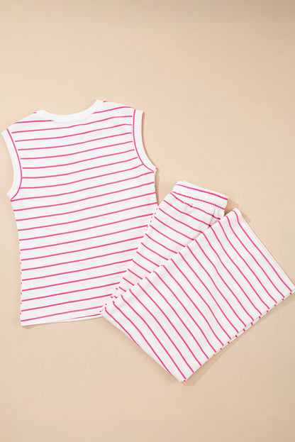 Stripe Top and Pants Set