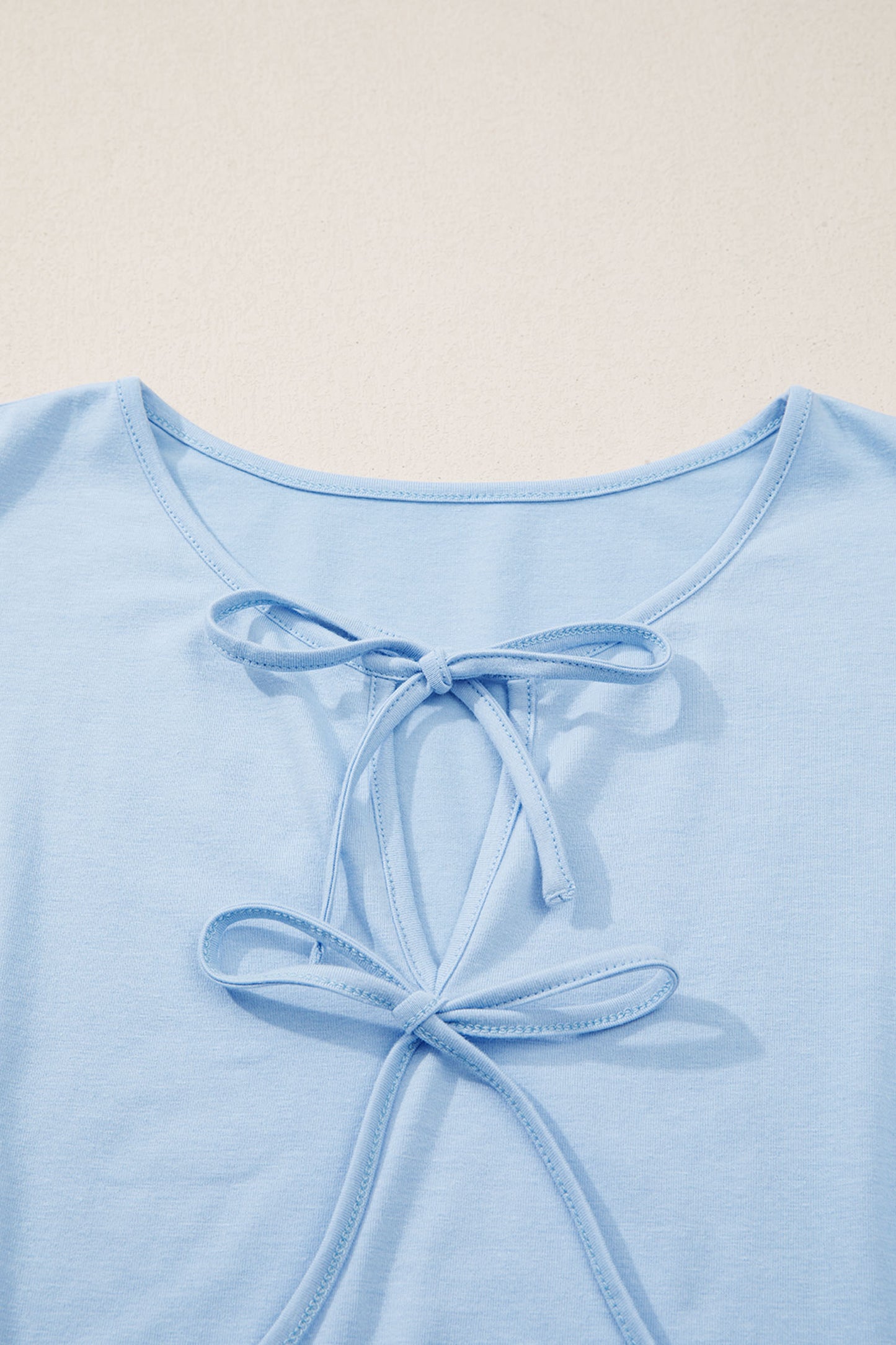 Plus Size Solid Bow-Tie Peplum Tank Top