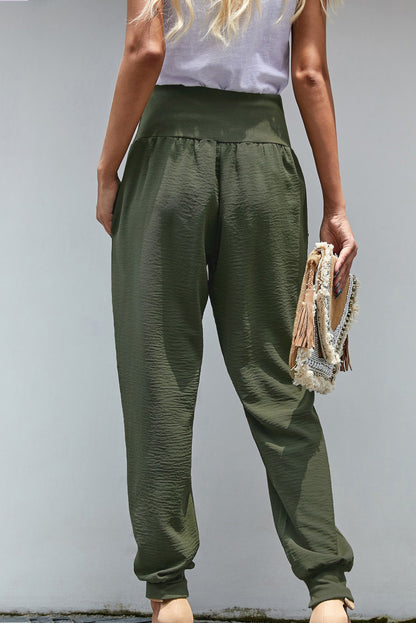 High Waist Pocketed Jogger Pants