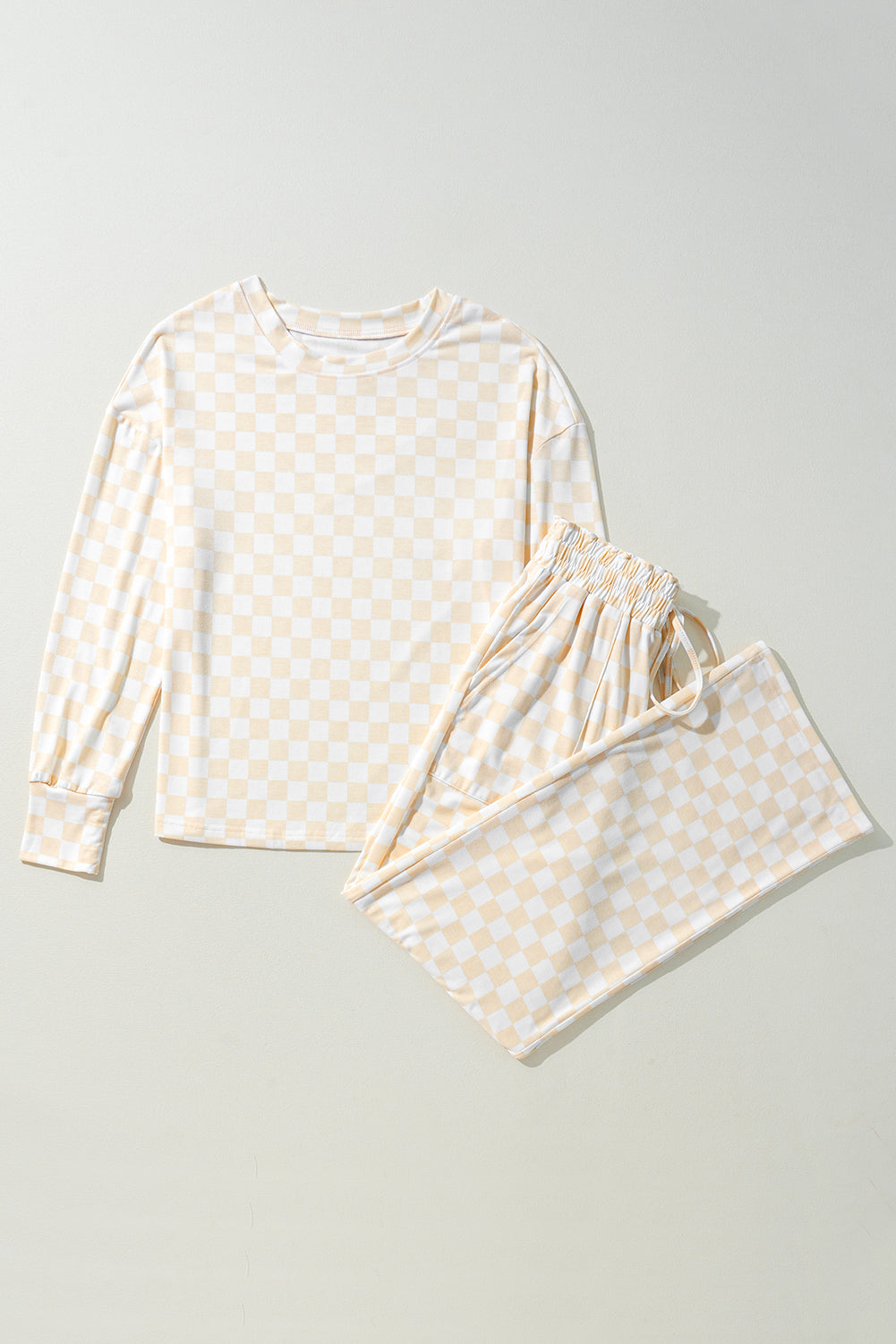 Checker Top and Pants Lounge Set