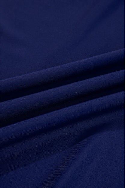 Floral Colorblock Patchwork Bow Sleeveless Swim Dress