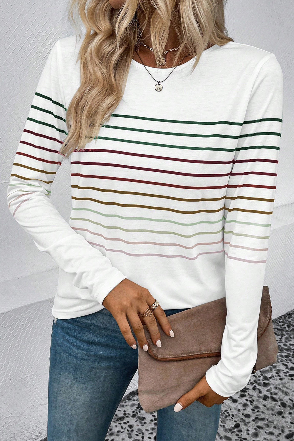 Stripe Long Sleeve Top